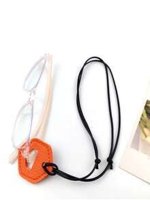1pc Portable Leather Sunglasses Chain, Outdoor Eyeglasses Lanyard Holders