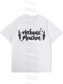 Camisas de manga corta para mujer, camisas 100% algodón para mujer, regalos para el día de la madre para S-2XL, regalos de cumpleaños para mujer, camiseta Meachen mecánica,Camiseta de mecánico, camiseta de mecánico diésel, camiseta de medio mecánico Meachen - Blanco - Ver 5