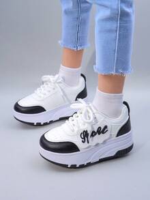 Kids Roller Skate Shoes With 4 Wheels, Detachable/2-In-1 Roller Sneakers, Lace-Up Athletic Shoes For Girls And Boys, Youth Leisure Sneakers - Black - View 8