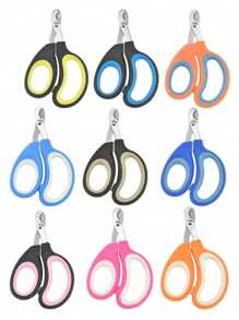 1pc Middle/Small Pet Nail Clipper, Comfortable Handle With Guard, Stainless Steel, Various Colors, Paw Care & Beauty Tool, Premium Pet Nail Trimmer, Professional Pet Grooming Supply, Keeps Dogs & Cats Nails Healthy & Trimmed, Suitable For Middle/Small Pets