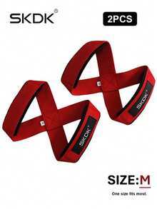 1 Pair SKDK Fitness Lifting Wrist Wraps | 8-Shape Weightlifting Wrist Straps | Heavy Duty Weight Lifting Grips, Dumbbells, Barbell, Deadlift | Home Gym, Workout Training | Non-Slip, Sweat-Absorbent | Fitness Palm Protectors, Unisex - Multicolor - View 10