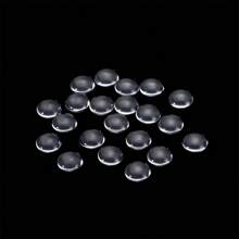 Lote de 5 a 50 piezas de cabujones de vidrio transparente redondos de 6 / 8 / 10 / 12 / 14 / 16 / 18 / 20 / 25 / 35 / 40 mm con respaldo plano y efecto de aumento para manualidades y joyería DIY