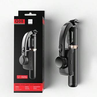 Q08 Handheld Telefoon Stabilizer 1 As Telefoon Stabiel Selfie Statief Met Afstandsbediening Gimbal Stabilizer Selfie Stok