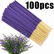 Bâtons d'encens de haute qualité à la fragrance de lavande de 22 cm, longue durée. Convient pour la purification de l'air, le yoga, la méditation, utile pour la purification, la lecture, la dégustation de thé et la relaxation