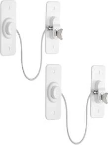 2pcs Window Locks, Self-Adhesive Window Restrictor Locks With Screws And Keys, Sturdy Locks To Prevent Home Window Locks From Falling Off