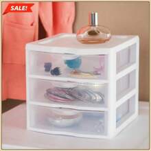 Small 3-Drawer Desktop Organizer, Plastic
