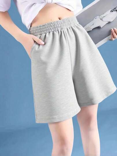 10colors pantalones cortos para correr y fitness con cordón y cintura elástica, ropa deportiva para mujeres pantalones cortos casuales de unicolor para entrenamiento de verano