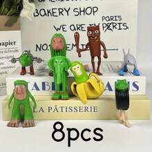Set de 8 piezas de figuras de juguete "Brainrot" italiano Tralalero Tralala, figuras de "Brain Rot" italiano Tung Tung Tung Sahur Meme Shark, Bombardiro Cocodrilo para decorar pasteles, regalos de cumpleaños, decoraciones de fiesta, adornos de escritorio, Halloween, Navidad, regalos de cumpleaños - Multicolor - Ver 7
