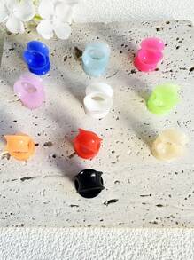 20pcs 9mm Thin Flared Silicone Ear Gauges, Punk Style Piercing Jewelry, Minimalist Fashion Ear Plugs - Speaker Silicone Ear Amplifier - View 7