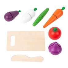 1pc Wooden Pretend Play Food Cutting Fruit Toy, Kitchen Vegetable Simulation Game, Suitable For Children 3+