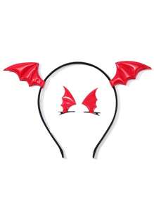 3 件万圣节蝙蝠发夹蝙蝠翅膀头带卡通蝙蝠耳朵头带发饰角色扮演服装黑色非常适合万圣节和圣诞节派对装饰