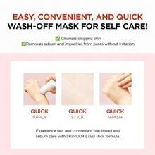 Máscara en barra de arcilla con centella de Madagascar de 27g, aplicación rápida, minimiza los poros, hidratación profunda, calmante y reparadora, para el cuidado diario de la piel del rostro, tamaño de viaje de 0.95oz