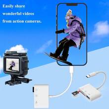 1pc 3-In-1 SD + TF + USB Multi-Function Card Reader Compatible With IPhone 17 Pro Max/17 Pro/17 Plus/17/16/15/14/13/12/11, S25/S24/S23/S22/S21 Ultra Plus, Series - Multicolor - View 6