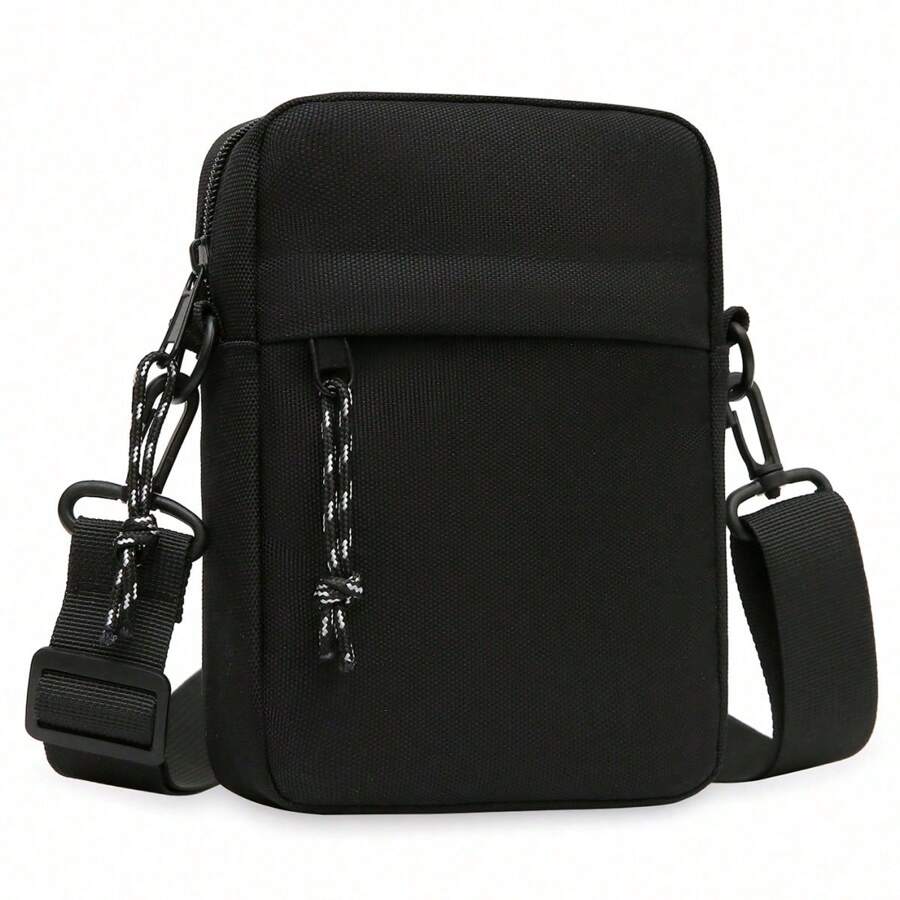 男士斜挎包单肩包方形包可调节肩带轻便旅行必备夏季徒步包户外通勤尼龙休闲纯色个性礼品男士礼物青少年手机包小背包小包