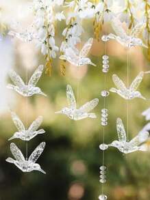 11pcs Acrylic Hummingbird Hanging Decorations For Weddings, Transparent Bird-Shaped Ornaments For Holiday Parties, Home Ceiling Decoration