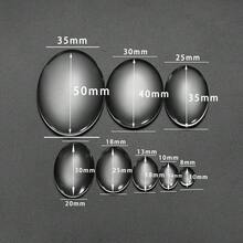 5-50 cái/lô Nhiều kích cỡ Cabochon thủy tinh trong suốt hình bầu dục mặt phẳng Cabochon thủy tinh trong suốt dùng làm đồ trang sức tự làm - Thủy tinh - Xem 8