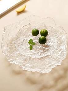 日式不对称玻璃盘子、粉色圆形甜点托盘、寿司、水果和牛排创意餐具餐盘、生日和情人节粉色浪漫托盘、高端家用/餐厅盘子。 - 彩色 - 查看 7