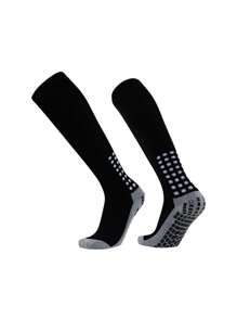 1 双儿童及膝运动袜，圆点防滑专业足球袜，加厚毛圈面料硅胶防滑防臭高筒袜，适合 7-12 岁男童女童 - 彩色 - 查看 23