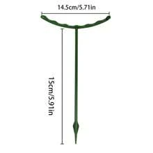 4/8 Soportes para plantas de jardín, Macetas con jaula semicircular de plástico, Soportes para flores trepadoras, Soportes para flores de peonía