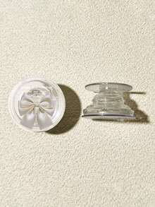 1pc Butterfly Design 360 Degree Rotating Air Cushion Phone Holder, Retractable Foldable Adhesive Desktop Stand, For Women Compatible With IPhone, Android Phone, Gift For Birthday, Family, Friends Push-Pull Phone Grip Phone Accessories