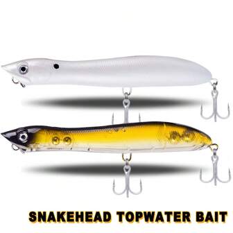 Snakehead Topwater Pencil Popper Floating Baits 12cm 17.5g Hard Artificial Fishing Lures Walk The Dog Fishing For Bass Pike Tackle