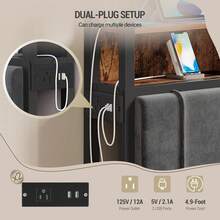 Headboard With 3-Tier Storage Shelves, Velvet Upholstered Head Board With 2 Outlets, USB Ports & LED Light, Soft Backrest For Full Size Bed, Rustic Brown And Black