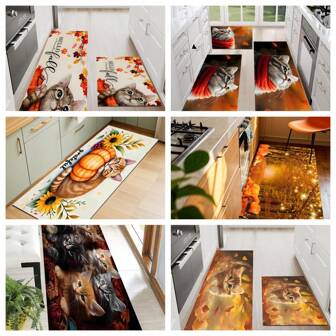 Cute Cat Doormat, Suitable For Home Decor - Applicable To Bedroom, Kitchen, Bathroom, Balcony And Living Room, Autumn Season