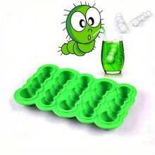 1 Stück lustiger Raupen Silikon Eiswürfelform Tablett, Wurm Form Eisfach Eisformen, Küchen Zubehör