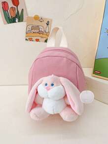 Customized Bags With Personalized Names Or Holiday Messages. Customize Your Own Backpack, Mini Cartoon Casual Cute Rabbit Backpack School Bag, You Can It Names, Letters, Lucky Numbers, Etc. Is Perfect For Daily Adaptation To School, Dance Classes, Travel, And Birthday Gifts Friends Daughters. It'S Unforgettable. Packaging, Christmas Gifts, New Year Other Prints Are Placed Randomly.,Multi-Functional,Ornamental,Letter,Stylish,Modern,Colorful,Cute,Adorable,Casual,Custom,Personalised,Unique,Customized,Ideal Gifts For Him,Ideal Gifts For Her