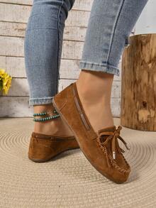 2025 New Lightweight Tassel Round Toe Comfortable Flat Non-Slip Soft Bottom Casual Loafers, Suitable For Mothers