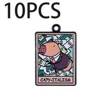 可爱的水豚河豚DIY吊坠首饰套装，可用于制作手链、项链和其他首饰。适合DIY爱好者。也非常适合馈赠亲朋好友。