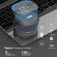 Electric Shaver With LED Power Display | IPX6 Waterproof Hair Trimmer | Sharp Blades For Smooth Trimming | Noise Reduction Design | Rechargeable Battery | Includes Cleaning Tools - As Depicted - View 8