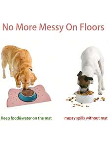 简约纯色硅胶宠物碗垫，家用