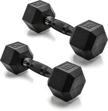 CAP Barbell Coated Dumbbell Weight |   Multiple Options Pairs & Sets - 黑色手柄 - 查看 3