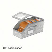 12格棒球帽收纳盒，带透明窗口，家用帽子整理架 - 彩色 - 查看 9