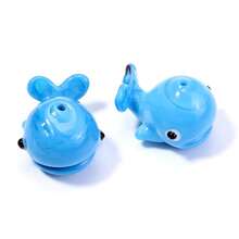 2 件或 10 件/包，动物世界釉珠，时尚多彩可爱卡通珠子，蝴蝶、鲸鱼、蜜蜂、螃蟹、青蛙、龙虾、昆虫，适用于 DIY 手链、项链、耳环、珠宝、手机吊饰、钥匙链 - 彩色 - 查看 18