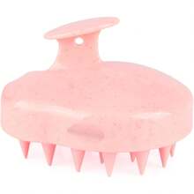 1 件头皮按摩器，促进头发生长，洗发刷，带柔软硅胶刷毛，用于去除头皮屑和头发护理，干发按摩器，用于头皮去角质，淡粉色，返校、旅行度假必备品，女士发饰 - 粉色 - 查看 4