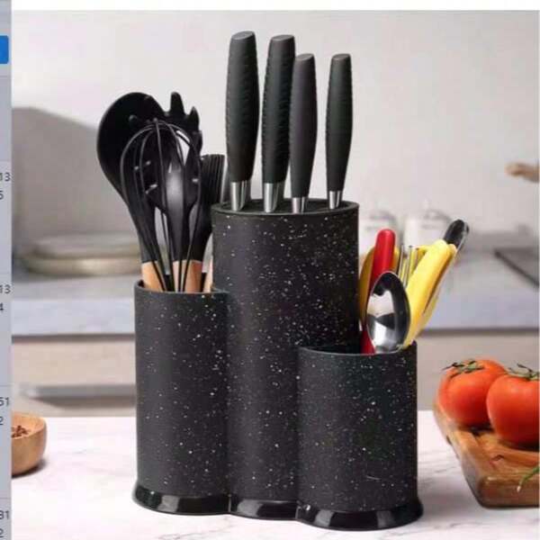 1 pieza Bloque de cuchillos de almacenamiento de raqueta para cocina