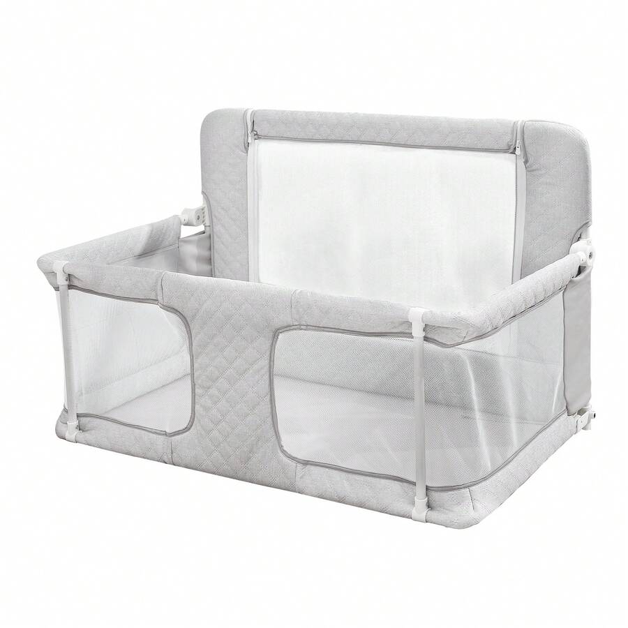 Ubravoo Baby Co-Sleeper Bed-In-Bed , 3-In-1 Folding Bed With Breathable And Visible Mesh Window, Washable Elastic Fabric Cover - Grey - View 1