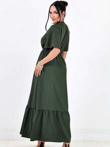 LONG SUMMER DRESS - 軍綠色 - 查看 3