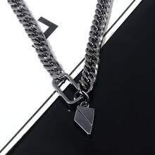 1 件装游戏爱与深空拉斐尔角色扮演项链男女通用金属叶吊坠朋克运动链饰品配饰礼物 - 彩色 - 查看 8