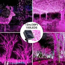 1pc Solar Fairy Lights Outdoor Solar String Lights For Outside Waterproof, 8 Modes Copper Wire Twinkle Lights For Christmas, Garden, Patio, Fence, Balcony ,Patio ,Christmas Tree Wedding Party Decoration(Warm White/Multicolor/White/Red/Pink/Blue) Fall Decor Christmas Decor House Decor Outdoor Decor Christmas Decor Christmas Gift Thanksgiving Christmas Tree Decor Ornaments Christmas Light Bedroom Decor Home Decor Party Decor Holiday Festival Room Decor