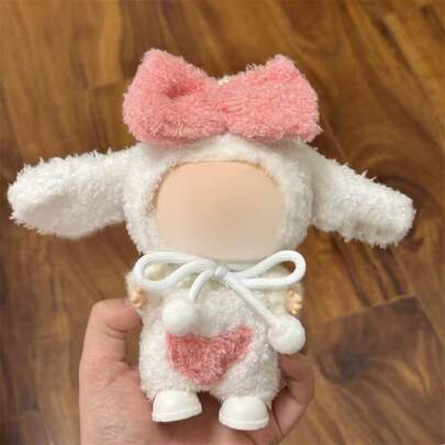 这是17厘米拉布布衣架，两件套衣服，配有水滴耳兔衣服，适合拉布布头饰和吊带背心，小动物，可爱又迷人