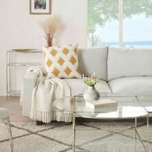 Mustard Yellow 20 In. X 20 In. Throw Pillow – Warm-Toned Decorative Accent With Rich Mustard Hue, Crafted From Smooth Polyester Fabric For Living Rooms, Bedrooms, And Reading Nooks, Featuring A Hidden Zipper Closure For Practical Use - 均碼 - 查看 1