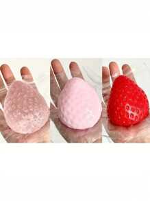 1pc Unique Strawberry Squeeze Toy - Stress Relief, Focus Enhancing Small Toy, Slow-Rebound, Vibrant Red With Realistic Texture, Ideal Gift For Friends On Birthdays, Birthday Gift|Playful Design|Slow Rebound Toy, Strawberry Gifts,Christmas And Halloween Party Gift - Multicolor - View 7