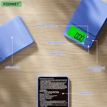 Báscula digital mini de alta precisión de 0.01g, con conversión de múltiples unidades, bandeja de pesaje de 4 pulgadas, función de tara, báscula portátil para cocina/joyería/laboratorio adecuada para uso doméstico, repostería, viajes y experimentos - Negro - Ver 8