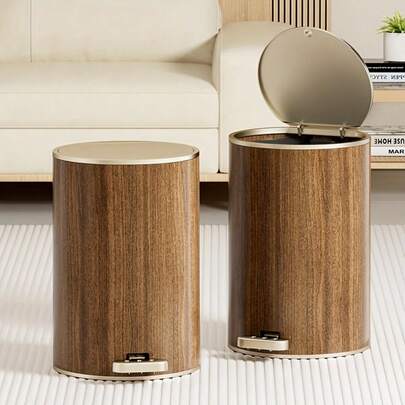 Pedalpapperskorg för hemmabruk, exklusiv badrums-toalettpapperskorg, stor med lock till kökspapperskorg