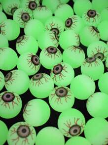 5/10个装夜光弹力球，万圣节发光软弹力球，万圣节恐怖眼球弹力球，生日派对礼物、游戏奖品、万圣节礼物、主题派对装饰、生日礼物的理想之选 - 彩色 - 查看 5