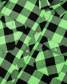 2025 Best Alimens & Gentle Men's Button Down Regular Fit Long Sleeve Plaid Flannel Casual Shirts - 綠黑色 - 查看 3