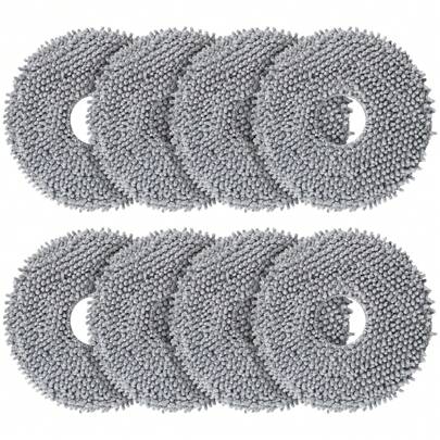 8 piezas Almohadillas de trapeador para robot aspirador Roborock QV 35A/Saros 10R/Q Revo/Crevo S/ Qrevos Pro/qrebos Plus/Krezos Master/Slim Qres/Cuev Curv/Revo QRevos Edge, Set de accesorios de repuesto de almohadillas de limpieza de giro